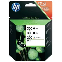 HP 300 2x schwarz + 1x CMY
