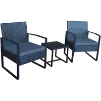 SIT Möbel SIT Sitzgruppe »GARTEN«, Polyrattan/Metall/Polywood, anthrazit/grau