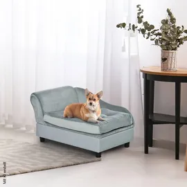 PawHut Hundesofa 76 x 45 x 43 cm grau