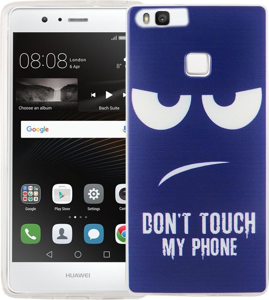 König Design Dont Touch My Phone Handyhülle Huawei P9 Silikon (Huawei P9), Smartphone Hülle, Blau
