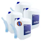 BAUER BLUE – Adblue – 4x10 Liter Kanister mit Flex-Ausgießer – für Diesel Motoren – Herstellung nach ISO 22241 – Premium Harnstofflösung – Made in Germany – Optimale SCR-Abgasnachbehandlung (40 Liter)