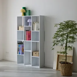 sweeek Bücherregal 3 Regale 12 Fächer Weiß