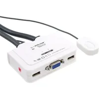 InLine KVM Switch, 2-fach, VGA, USB, mit Audio, integr.