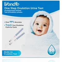 Wondfo Ovulationstest Fruchtbarkeitstest für Frauen Eisprung Test 50 Ovulationsteststreifen Ovulation Tests