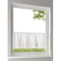 Heine Querbehang in weiß-beige | Gr.: 30-x-90-cm