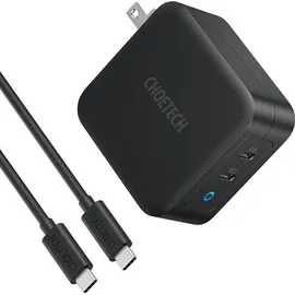 Wisam® Choetech 2xUSB-C PD 100W GaN Netzladegerät | Schwarz