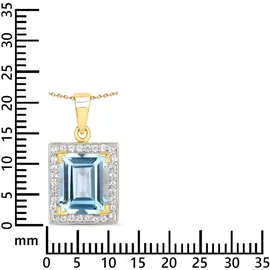 Rafaela Donata Kette mit Anhänger K151 blau / Gelbgold