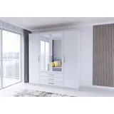 moeblo Drehtürenschrank RUTH 200 x 210 x 64 cm Weiß