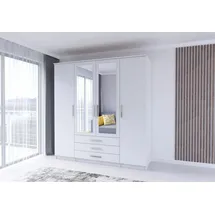 moeblo Drehtürenschrank RUTH 200 x 210 x 64 cm Weiß