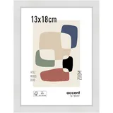 accent by nielsen Bilderrahmen Zoom 13 x 18 cm Holz Weiß