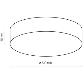 TK Lighting Rondo 4-flg. 60W 40 cm Grau
