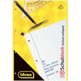 IDENA Collegeblock Schulblock A4 kariert Gelb