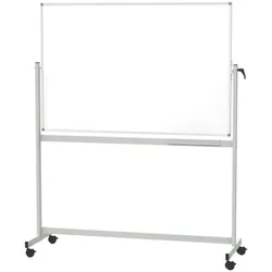 MAUL mobiles Whiteboard MAULstandard, drehbar, Emaille - 120 x 220 cm
