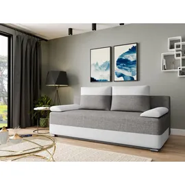 e-meubles Schlafsofa Grau, Schwarz, Holz, 200x90x96 cm, Wohnzimmer Sofas – Couches, Schlafsofas