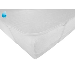 Matratzenauflage Molton mit Eckgummi wasserdicht DUKAL, 100×220 cm, aus hochwertigem Kalmuck-Molton, Made in Germany weiß
