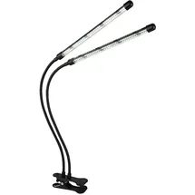 GLOBO LED-Klemmstrahler mattschwarz transparent Metall, Kunststoff B/H/T: ca. 45x47x41 cm 1 Brennstellen - Mattschwarz, Transparent