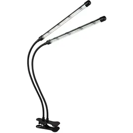 GLOBO LED-Klemmstrahler mattschwarz transparent Metall, Kunststoff B/H/T: ca. 45x47x41 cm 1 Brennstellen - Mattschwarz, Transparent