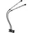 GLOBO LED-Klemmstrahler mattschwarz transparent Metall, Kunststoff B/H/T: ca. 45x47x41 cm 1 Brennstellen - Mattschwarz, Transparent