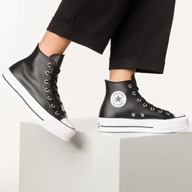 Converse Chuck Taylor All Star Lift Clean Leather High Top black/black/white 39