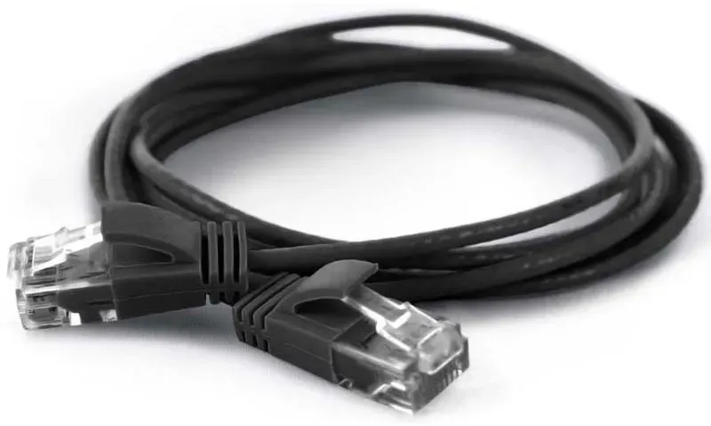 Wantec UTP-Patchkabel Cat.6A sw 7309 sw 0,1m