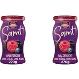 Schwartau Samt Waldfrucht, Fruchtaufstrich ohne Stücke & ohne Kerne, 270g (Packung mit 2)