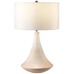 Pinner 1-flammige Tischlampe - Dezentes Rosa & Mattcreme