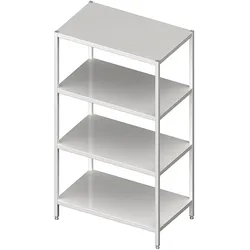 Stalgast Edelstahl Regal mit glatten Böden, 600x500x1800 mm, verschweißt