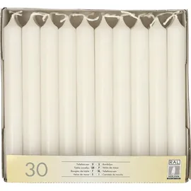 Papstar Tafelkerzen 30 St. Ø 2,1 cm 19,6 cm weiß