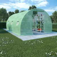 Susany Gewächshaus Treibhaus Gartenhaus Frühbeet Tomatenhaus Folientunnel Pflanzenhaus Tomatengewächshaus Mit 6 Seitenfenstern und 1 Tür 13,5 m2 450×300×200 cm