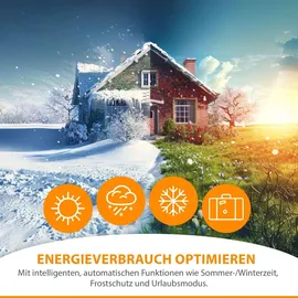 IOIO HT 2000 Elektronisches Heizkörperthermostat 4 Stück programmierbar
