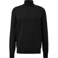 S.Oliver Rollkragenpullover aus Baumwolle, Herren, schwarz M