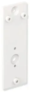Hewi System 900 Montageplatte 900.50.00160DX für mobile Stützklappgriffe, Edelstahl pulverbeschichtet weiß tiefmatt