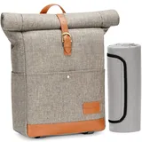 HappyPicnic Picknick Rucksack Tasche mit Kühlfach verstärkter isolierter Picknickkorb mit wasserdichter Picknickdecke für Outdoor Camping Strand Wandern und Reisen