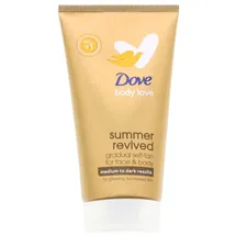 Dove 3x Dove Summer Revived Selbstbräuner Lotion für Körper Light Medium je 75ml