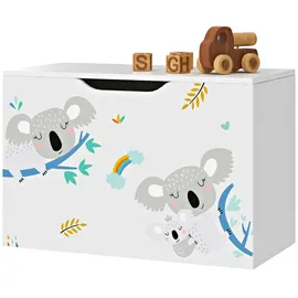 [en.casa] Spielzeugtruhe Oleiros 40 x 60 x 30 cm 1-tlg. grau