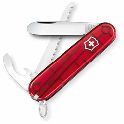 Victorinox Taschenmesser My First Vx, 84mm, mit 8 Funktionen, transparent rot
