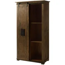 Massivmoebel24 Schrank Mango 100x50x190 braun lackiert RAILWAY #415