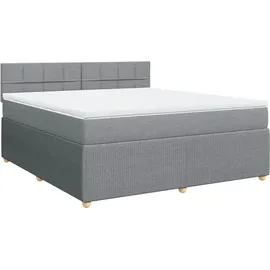 vidaXL Boxspringbett 180 x 200 cm Hellgrau