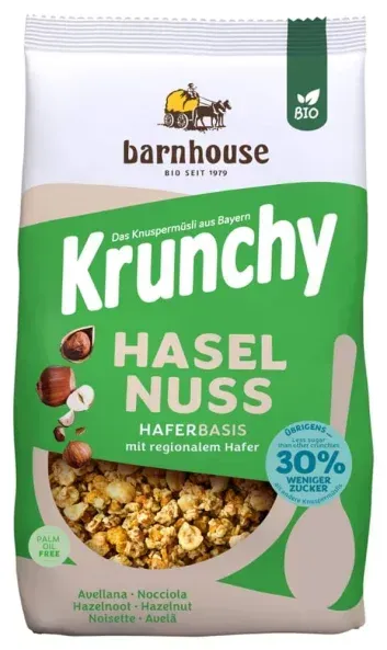 Barnhouse Krunchy Haselnuss weniger Zucker bio 500g