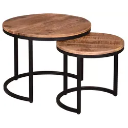 Couchtisch 2er Set Fermo Mango natur