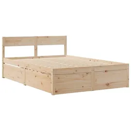 vidaXL Bett 120 x 200 cm Braun