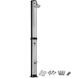 tectake Solardusche, Schwarz, Silber, Kunststoff, 19.5x222x47 cm, Nur In Filialen Erhältlich