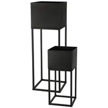 Spetebo Blumentopf Set 58 x 37 cm Schwarz