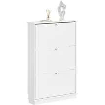 SoBuy Schuhschrank 76 x 113 x 18 cm weiß / weiß