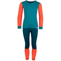 TROLLKIDS Kinder Merino Unterwäsche Set II, 152 - dark marine/deep orange/madeira blue