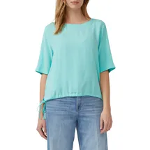 s.Oliver Gemusterte Shirt-Bluse mit verstellbarem Saum - 34