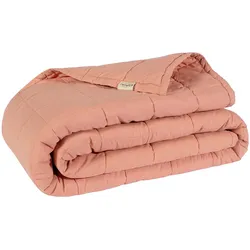 Tagesdecke CINDERELLA "Moon", pink (cameo pink), B:270cm L:270cm, Polyester, Tagesdecken, fühlt sich extra weich an