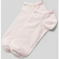 Sneakersocken mit Label-Schriftzug im 2er-Pack, Rosa, 35-38