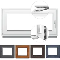 Fenster Kellerfenster Kunststofffenster BxH 80x40 cm 2 fach Verglasung Dreh Kipp Weiß – Premium (BxH 80x40 cm DIN links)