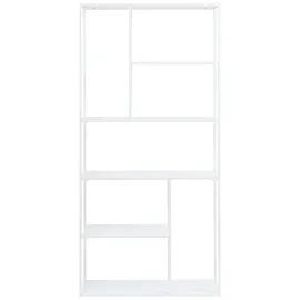 [en.casa] Standregal Vehmaa 90 x 30 x 188 cm Weiß
